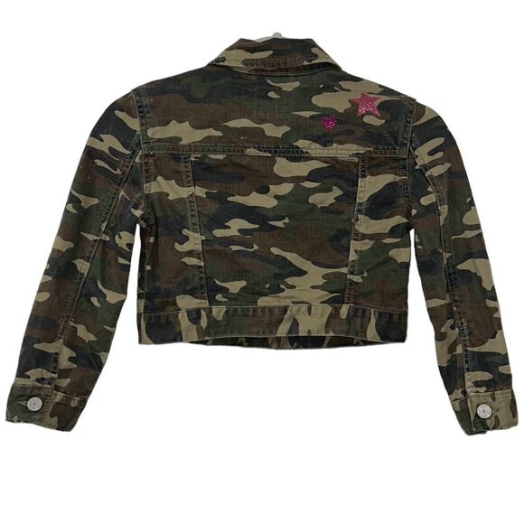 Gap Girls Camo Girls Cropped Jeans Jacket(Size Small) - Picture 3 of 7